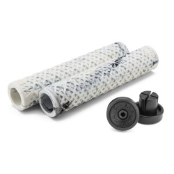POIGNEES BMX CINEMA INTERLACE BLANC / NOIR